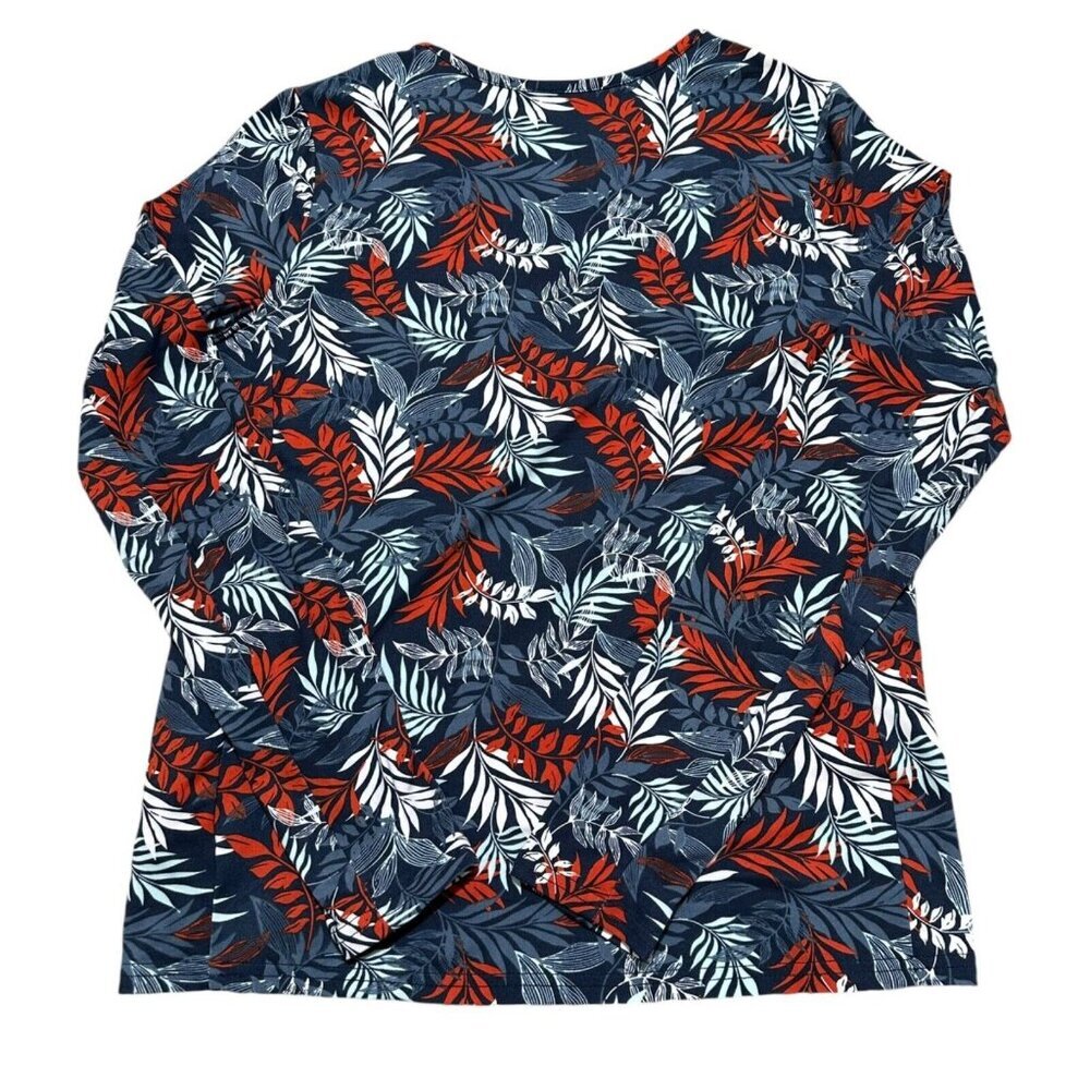 Hang Ten Women‎ Size S Navy Print Long Sleeve Top Sun Tee UPF 50+ Protection NWT - Picture 6 of 10